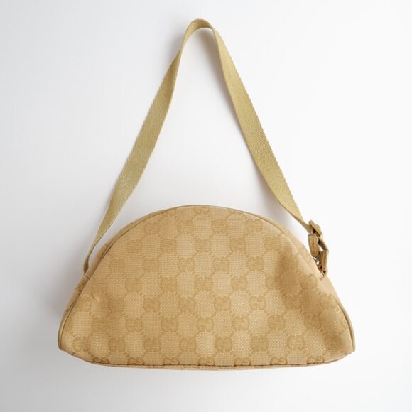 Authentic Preowned Gucci Green GG Canvas Half Moon Shoulder Bag - Picture 8 of 16